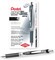 Retractable Liquid Gel Pens, Medium Point, 0.7 mm, Silver Barrel, 12 Black Ink pens, the Ultimate writing pens, the Best Writing Pens for office, school and journaling, Pack of 12
